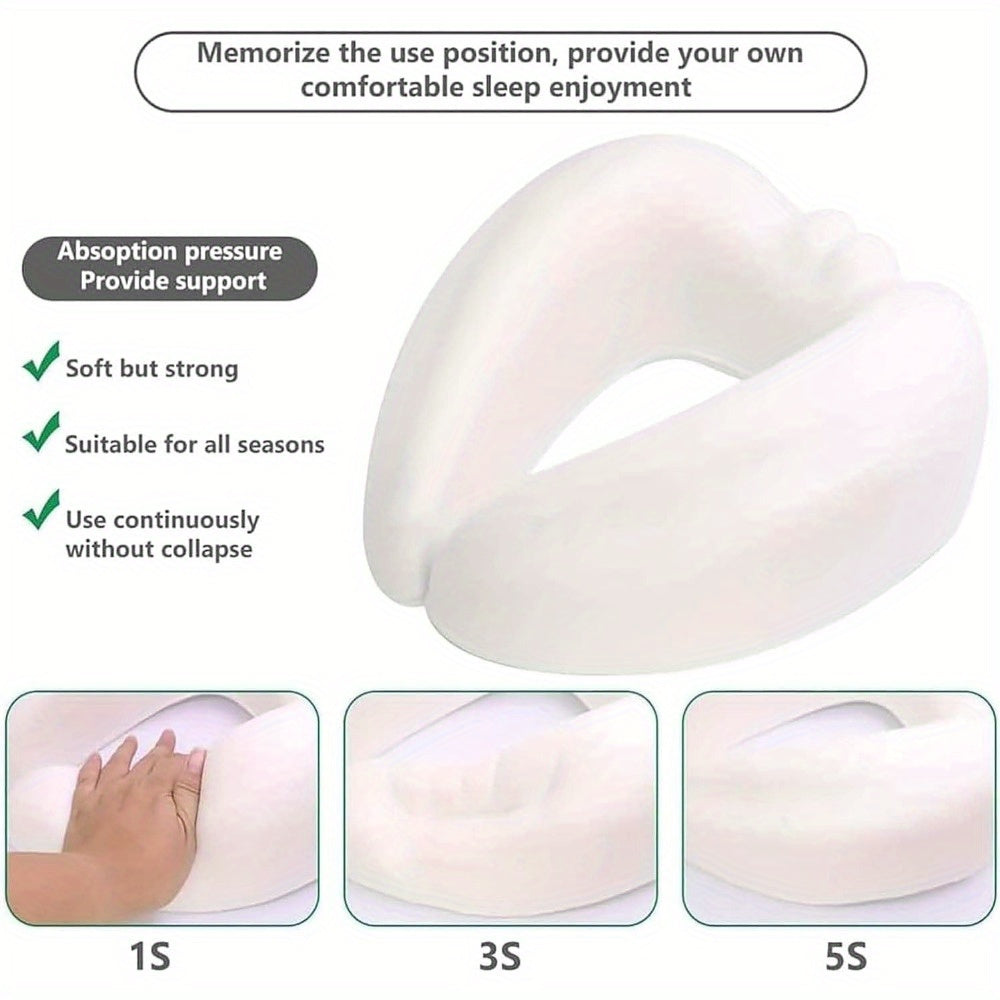U-Shaped Memory Foam Travel Pillow – Comfortable Neck Support