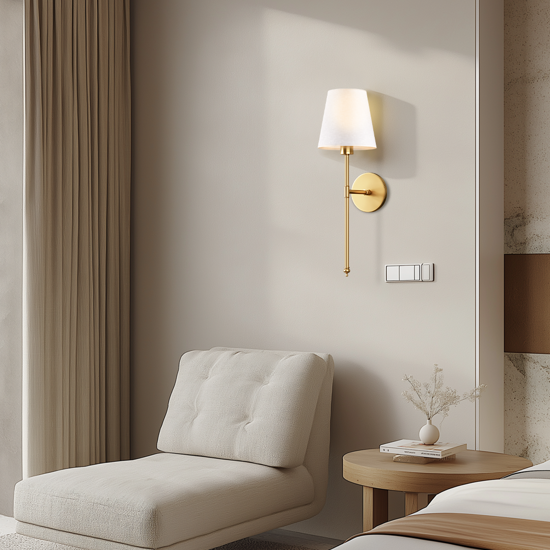 Battery-Powered Wall Lamp – Remote Control, No Drilling Required