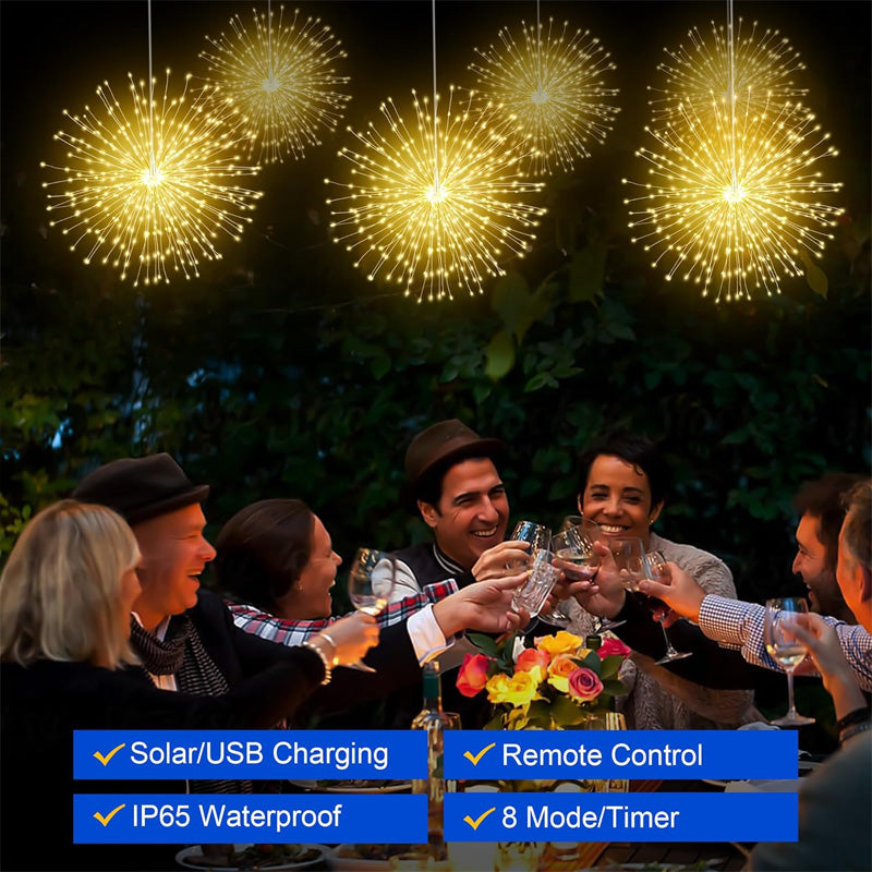 Solar Fireworks Light – LED Garden Light with Remote Control