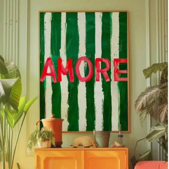 Green Abstract Wall Art – Vibrant Modern Canvas Print