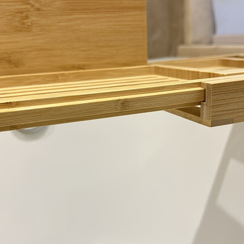Bamboo Bathtub Tray – Wooden Bath Caddy for Relaxation