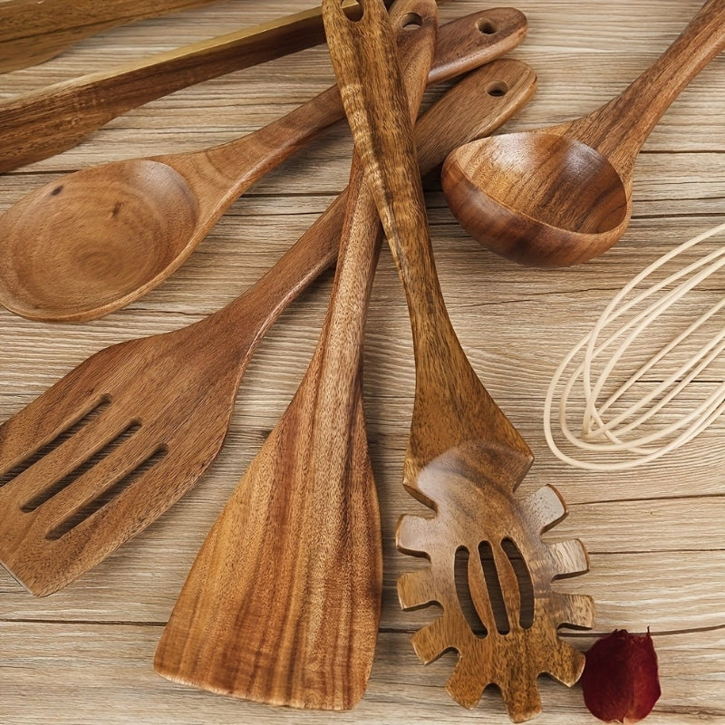 Wooden Kitchen Utensil Set – Cooking Tools Collection