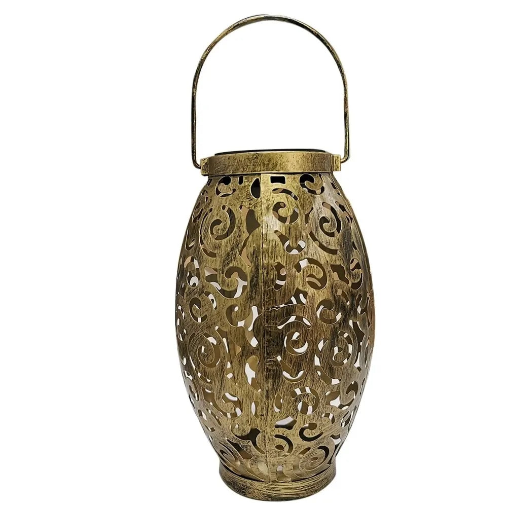 Solar Garden Lantern – Decorative Outdoor Light with Ornamental Pattern