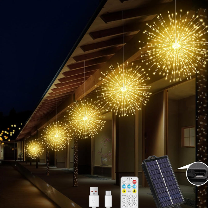 Solar Fireworks Light – LED Garden Light with Remote Control