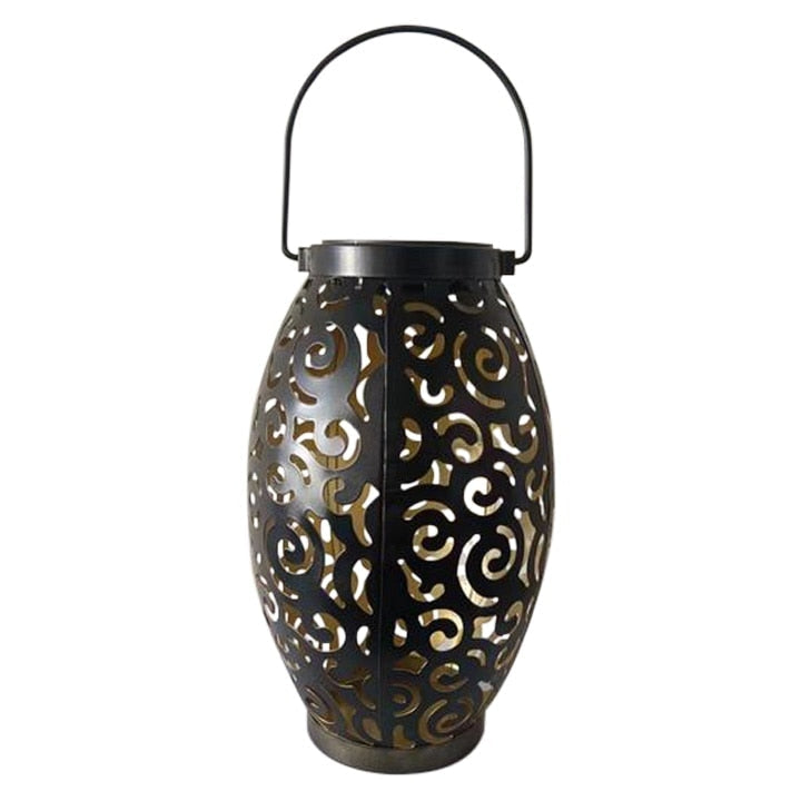 Solar Garden Lantern – Decorative Outdoor Light with Ornamental Pattern