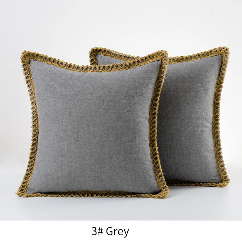 Rustic Decorative Pillow Cover – Trendy Farmhouse Cushion Case