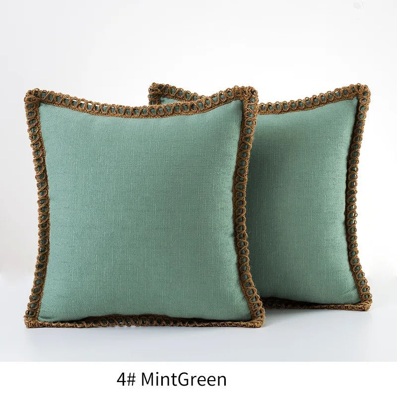 Rustic Decorative Pillow Cover – Trendy Farmhouse Cushion Case