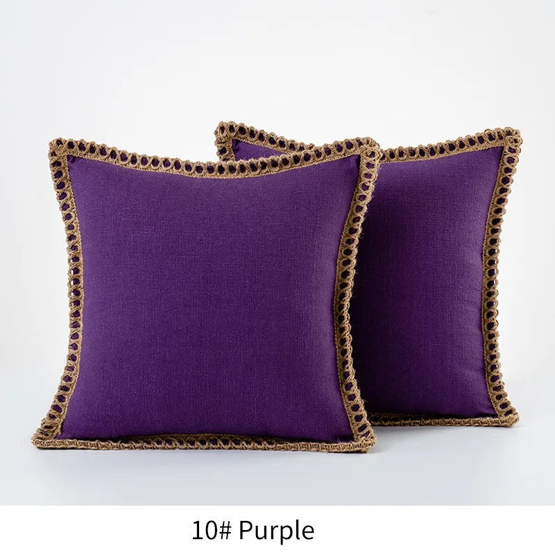Rustic Decorative Pillow Cover – Trendy Farmhouse Cushion Case