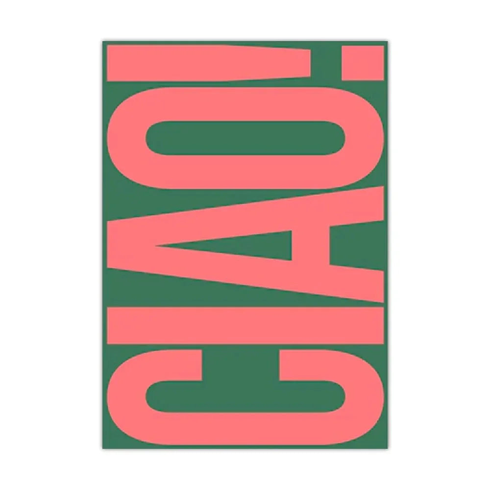 Typography Wall Art – Stylish Ciao Lettering Print
