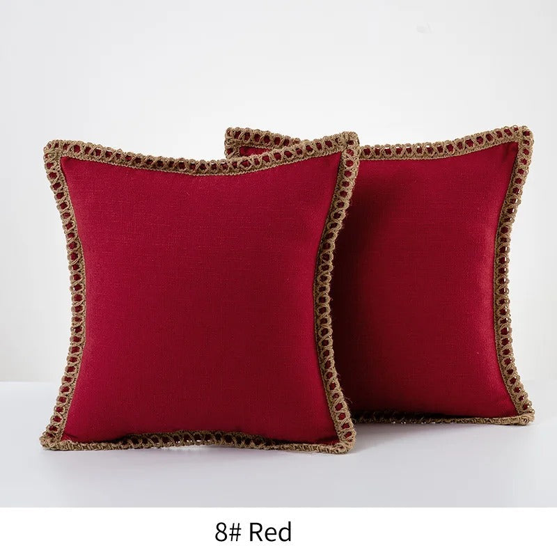 Rustic Decorative Pillow Cover – Trendy Farmhouse Cushion Case