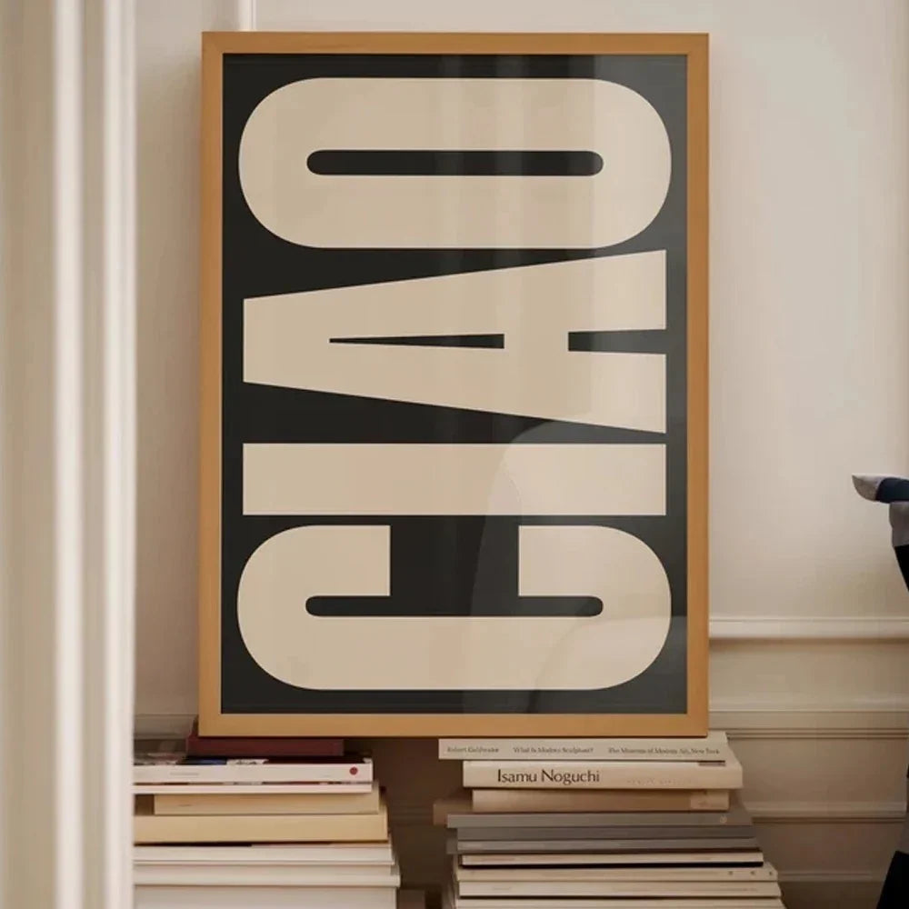 Typography Wall Art – Stylish Ciao Lettering Print