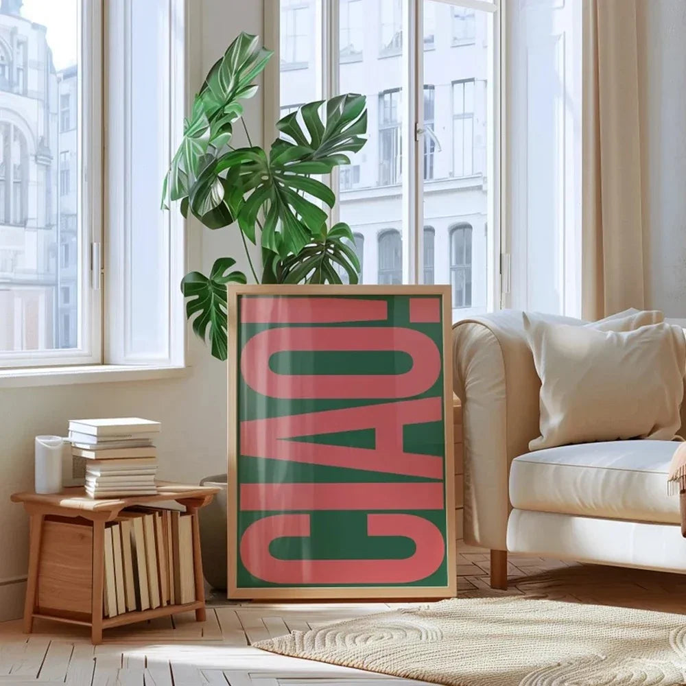 Typography Wall Art – Stylish Ciao Lettering Print