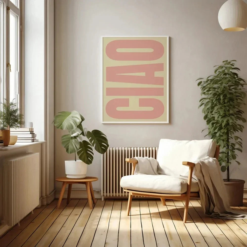Typography Wall Art – Stylish Ciao Lettering Print