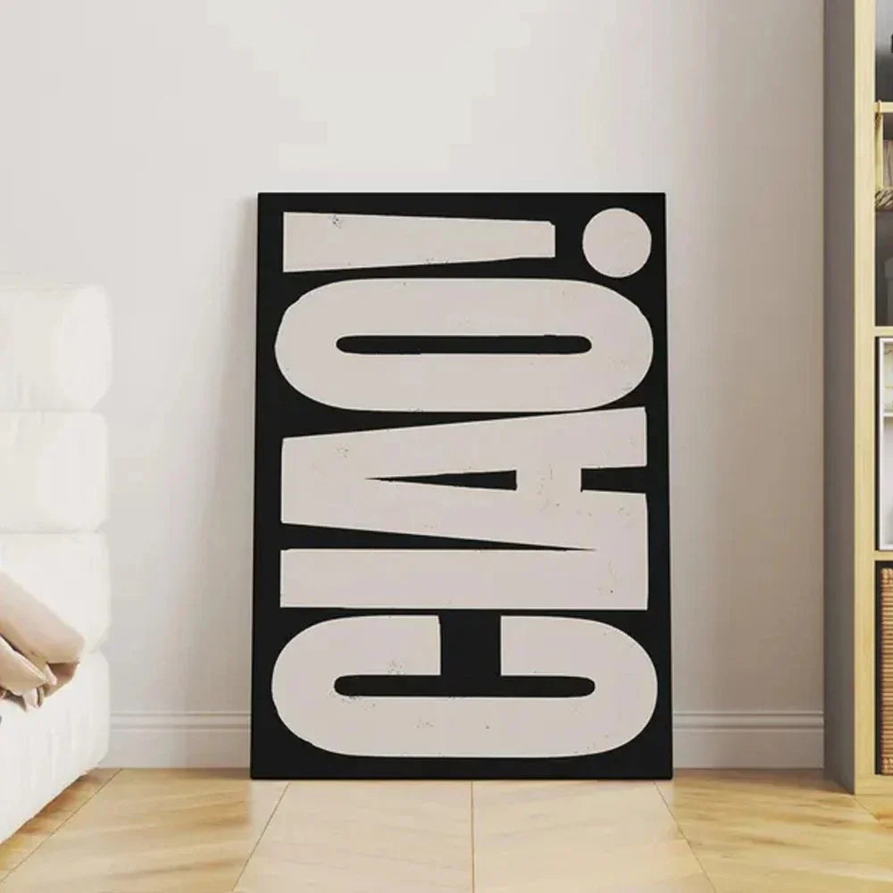 Typography Wall Art – Stylish Ciao Lettering Print
