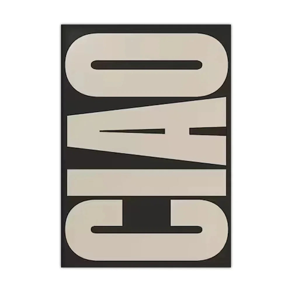 Typography Wall Art – Stylish Ciao Lettering Print