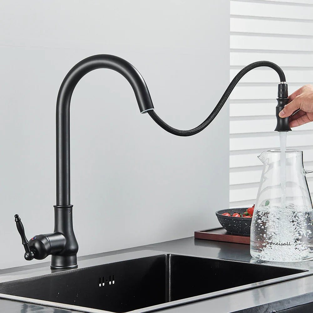 Pull-Out Kitchen Tap – Flexible Spray Head and Solid Brass Faucet