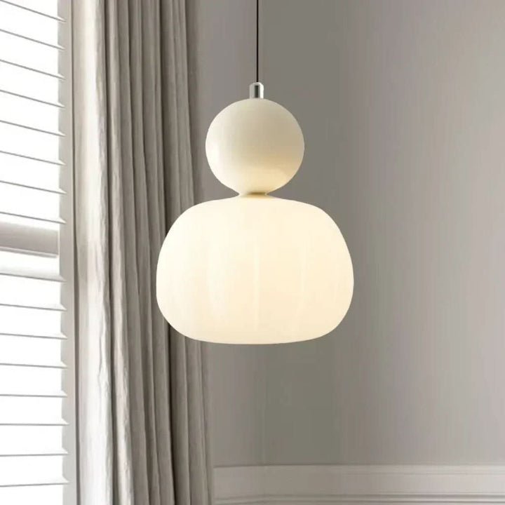 Opal Glass Pendant Light – E27 Ceiling Lamp, 4 Colours