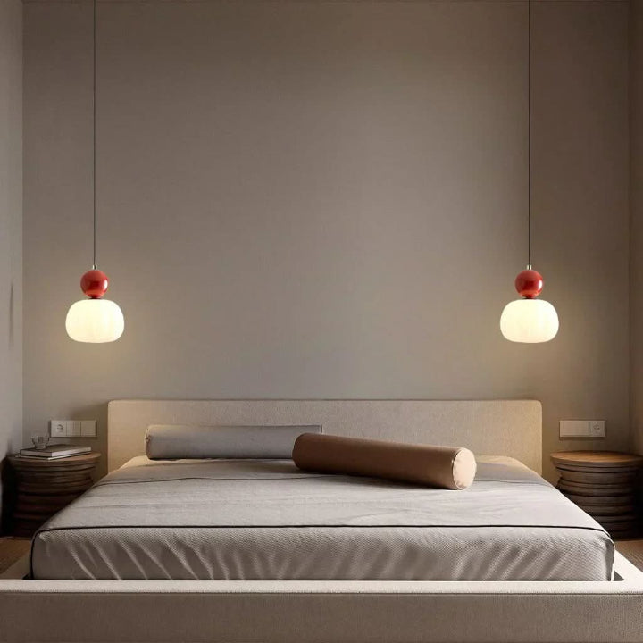 Opal Glass Pendant Light – E27 Ceiling Lamp, 4 Colours