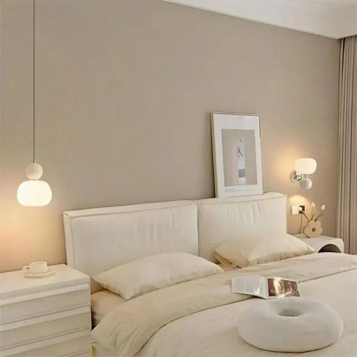 Opal Glass Pendant Light – E27 Ceiling Lamp, 4 Colours