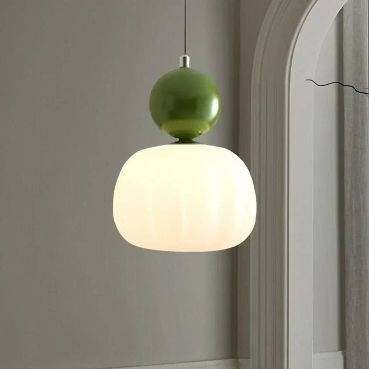 Opal Glass Pendant Light – E27 Ceiling Lamp, 4 Colours