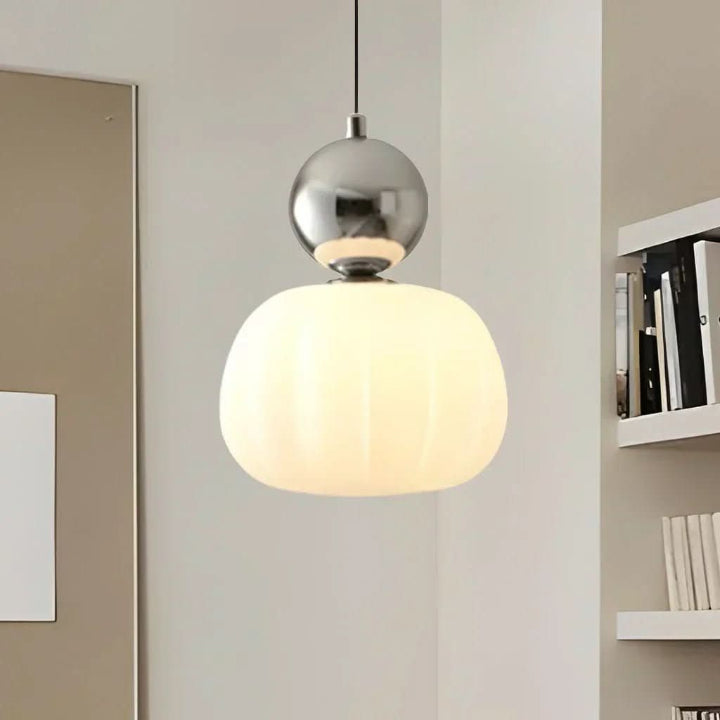 Opal Glass Pendant Light – E27 Ceiling Lamp, 4 Colours