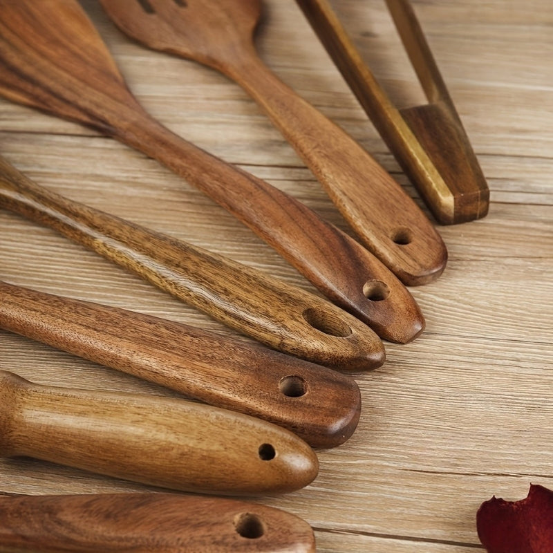 Wooden Kitchen Utensil Set – Cooking Tools Collection