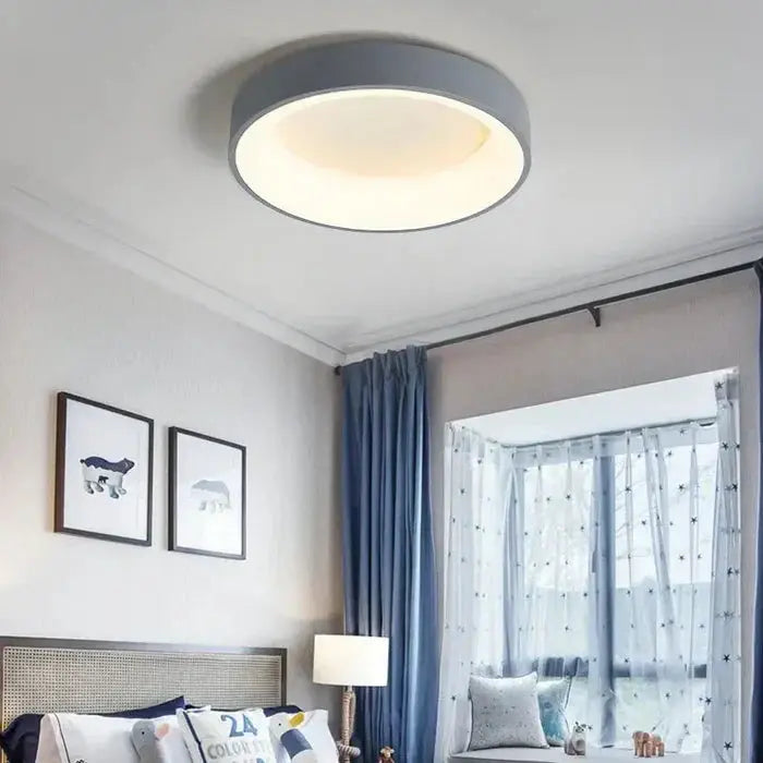Round LED Ceiling Light – Minimalist Scandinavian Design, Warm White