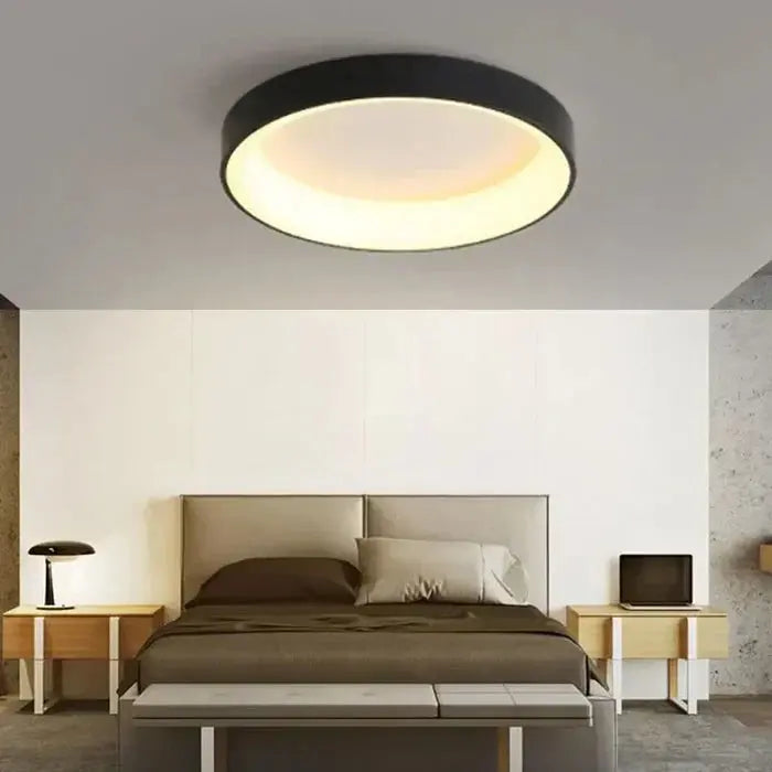 Round LED Ceiling Light – Minimalist Scandinavian Design, Warm White
