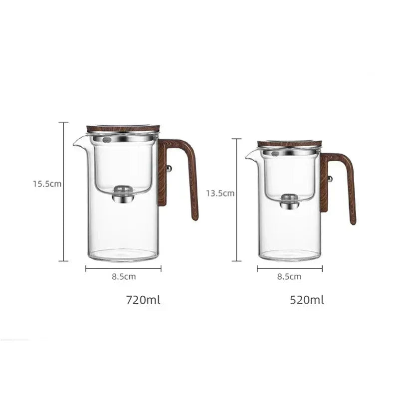 Glass Tea Maker – Elegant Teapot with Wooden Handle