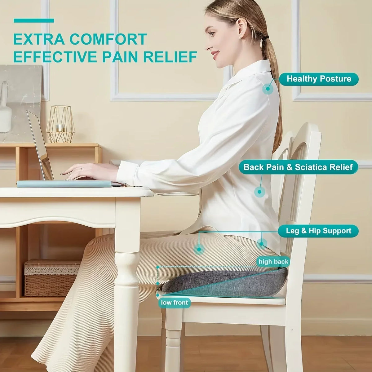 Memory Foam Seat Cushion – Tailbone Support Cushion