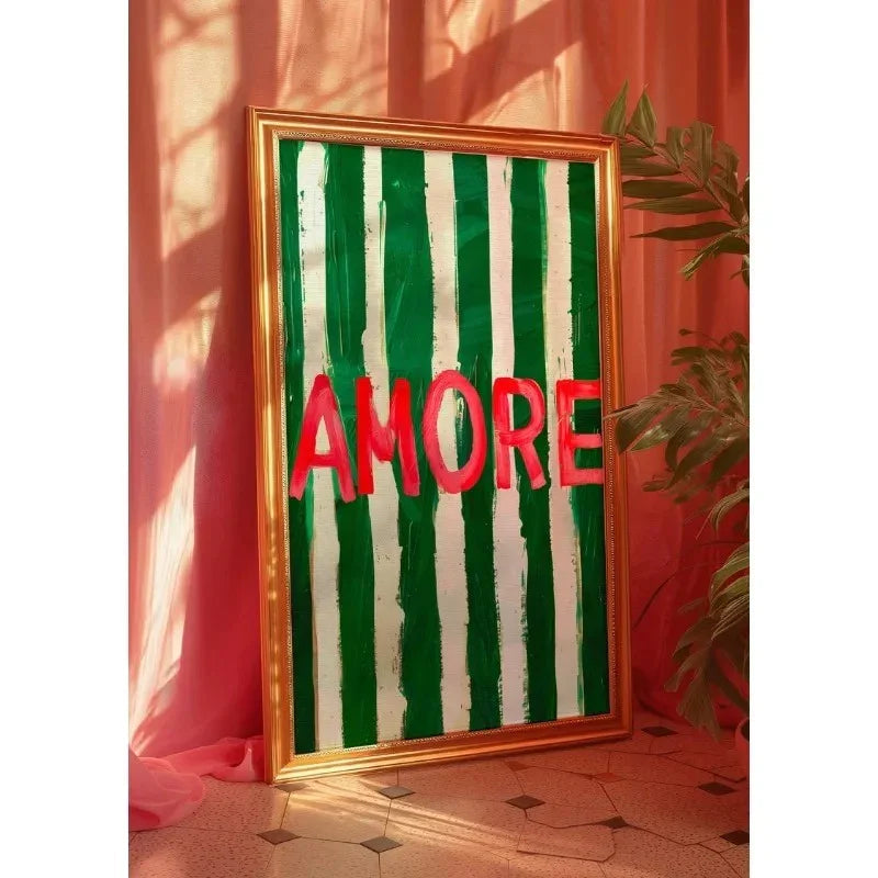 Green Abstract Wall Art – Vibrant Modern Canvas Print