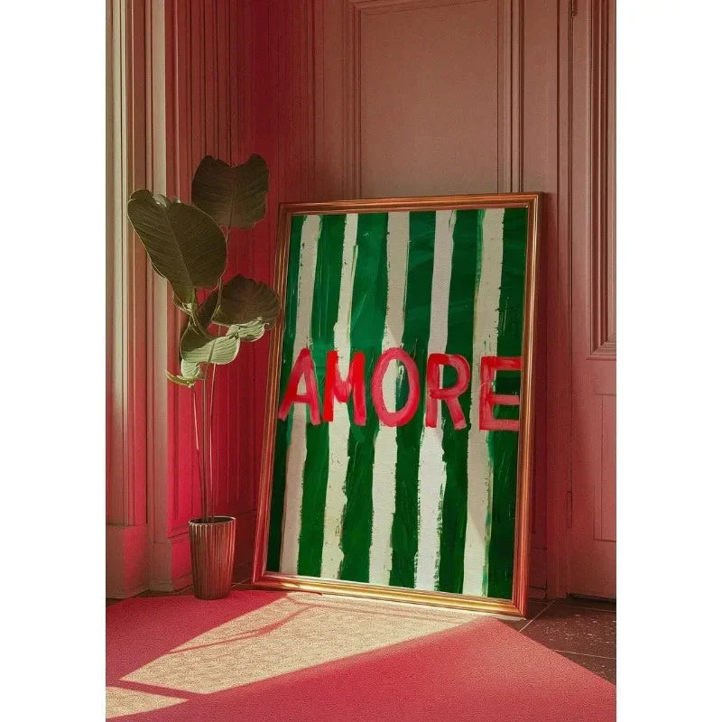 Green Abstract Wall Art – Vibrant Modern Canvas Print