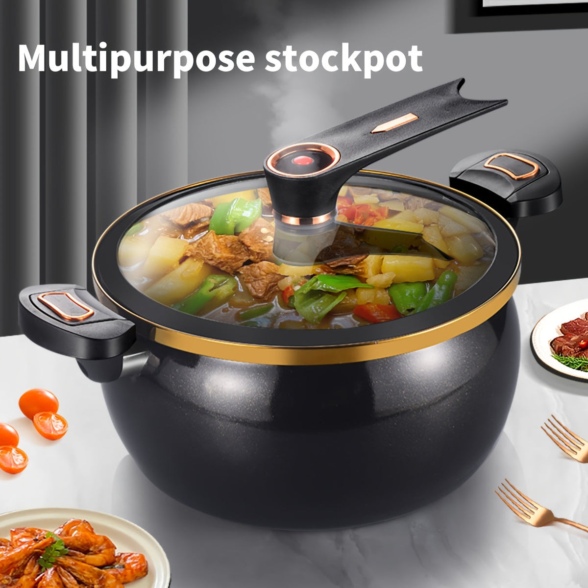 7L Multifunctional Cooking Pot – Stainless Steel Pot for Induction and Gas
