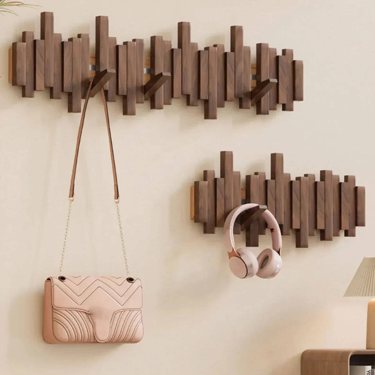 Foldable Wall Hooks – Piano-Inspired Wall Organizer