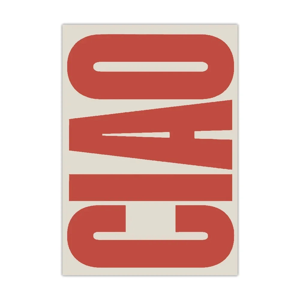 Typography Wall Art – Stylish Ciao Lettering Print