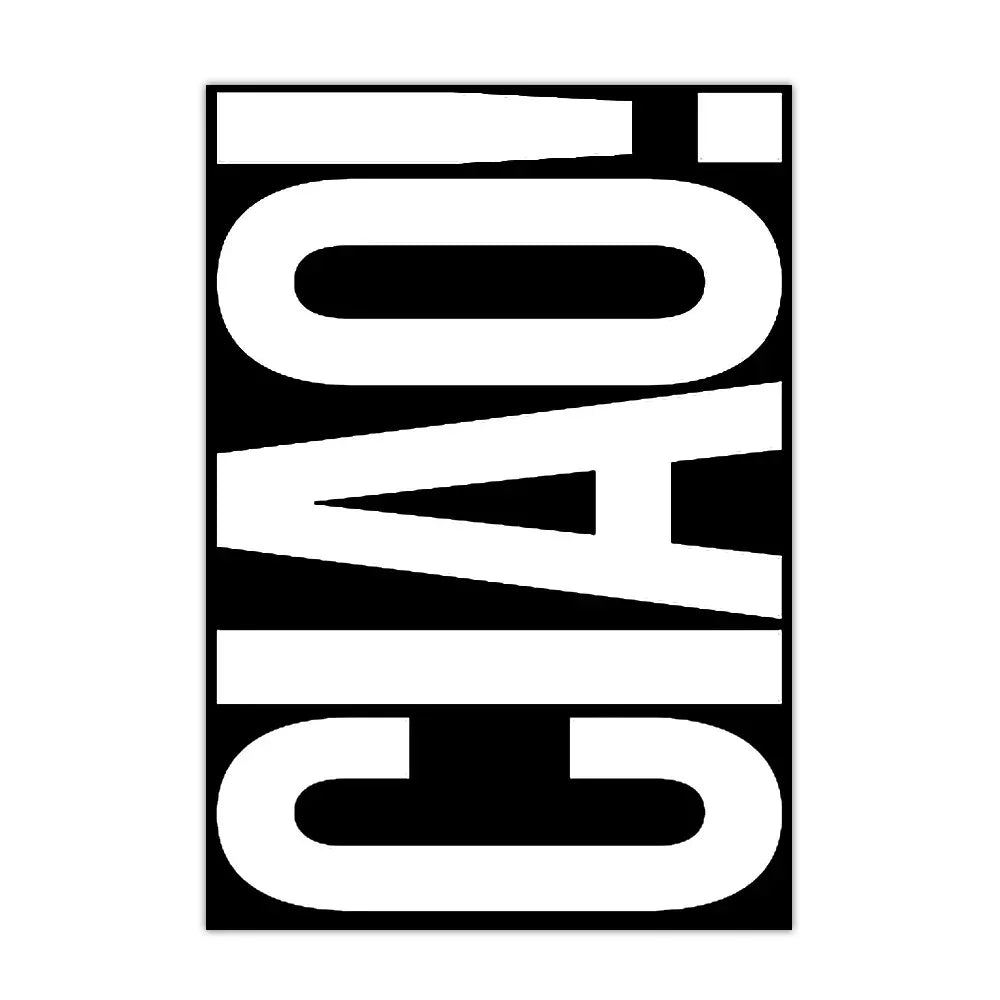 Typography Wall Art – Stylish Ciao Lettering Print