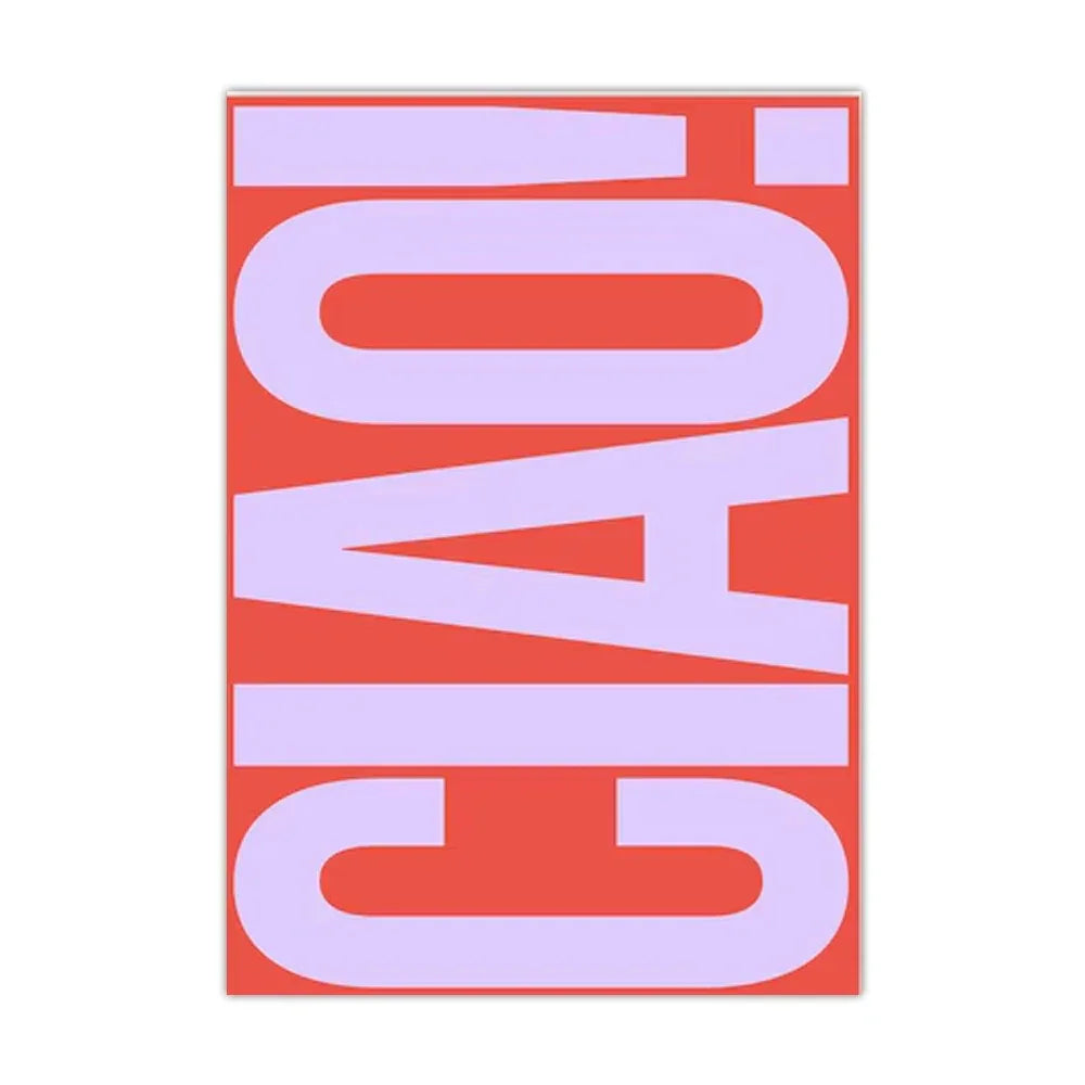 Typography Wall Art – Stylish Ciao Lettering Print