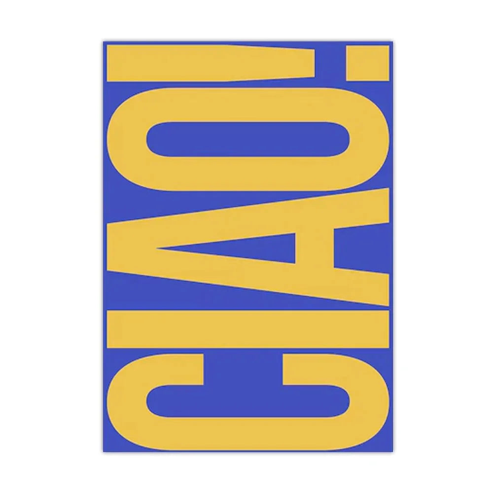 Typography Wall Art – Stylish Ciao Lettering Print