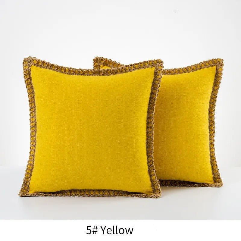 Rustic Decorative Pillow Cover – Trendy Farmhouse Cushion Case