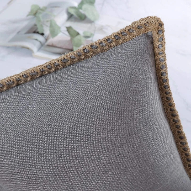 Rustic Decorative Pillow Cover – Trendy Farmhouse Cushion Case