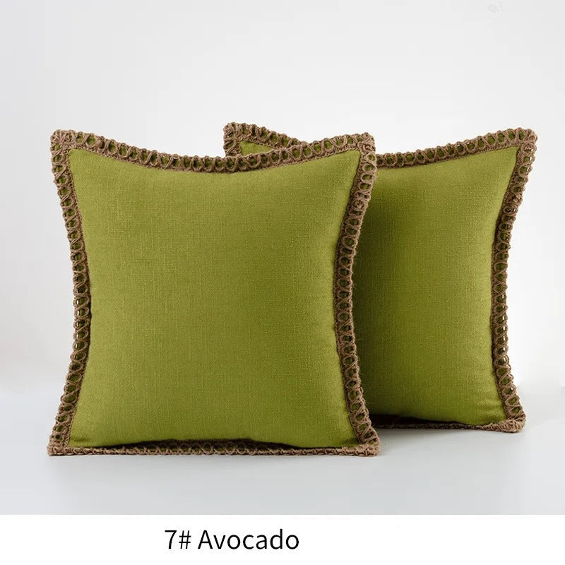 Rustic Decorative Pillow Cover – Trendy Farmhouse Cushion Case