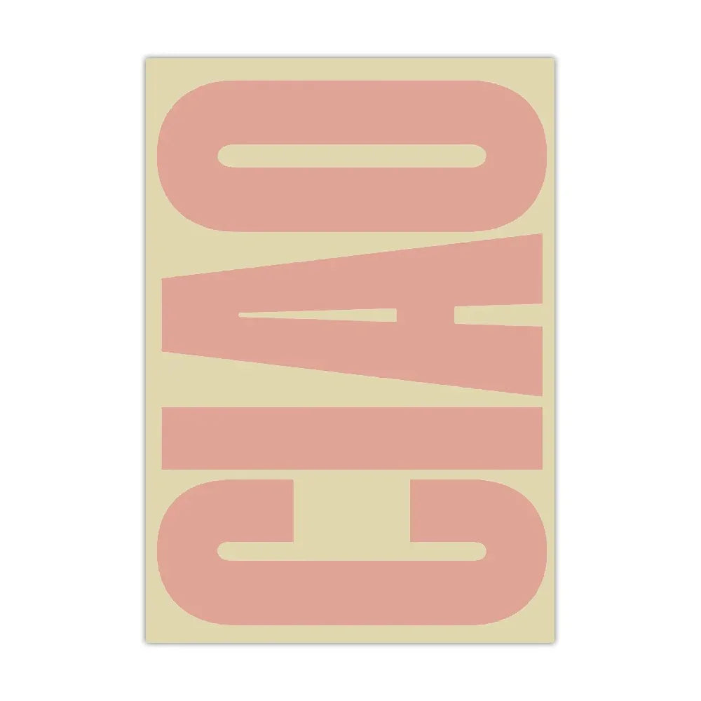 Typography Wall Art – Stylish Ciao Lettering Print