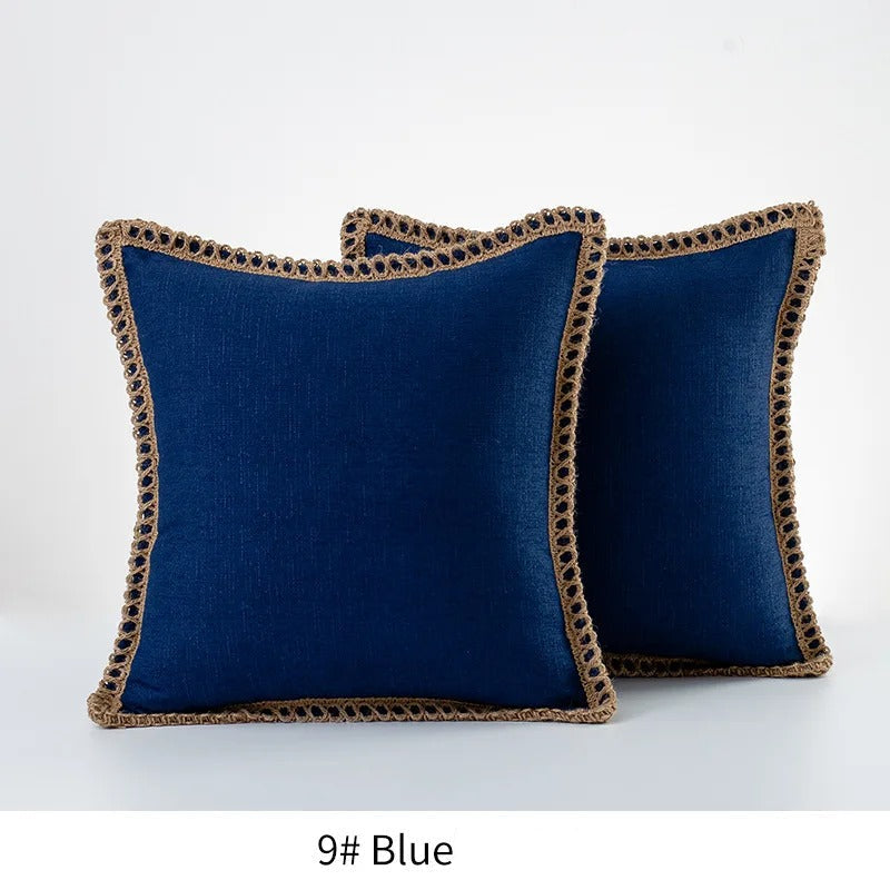 Rustic Decorative Pillow Cover – Trendy Farmhouse Cushion Case