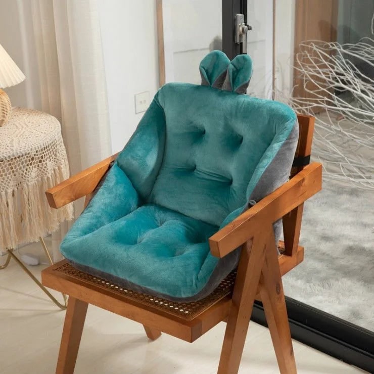 Plush Chair Cushion with Integrated Backrest and Tufted Design - Image 4
