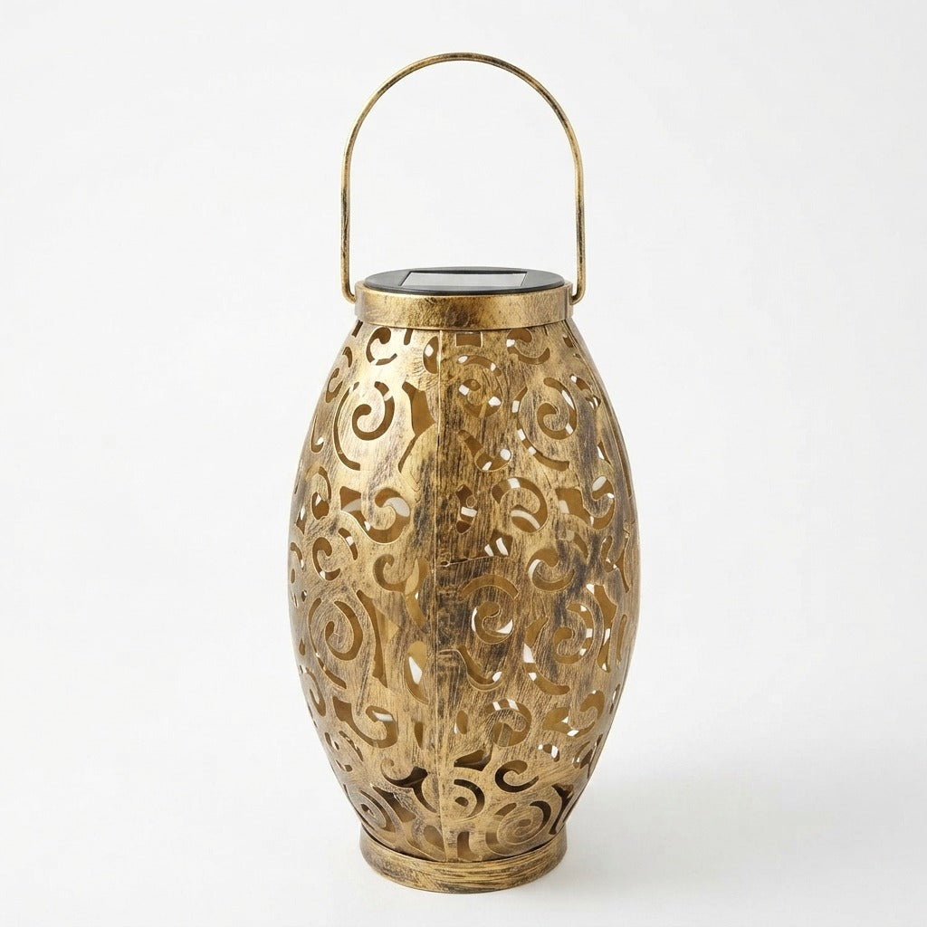Solar Garden Lantern – Decorative Outdoor Light with Ornamental Pattern